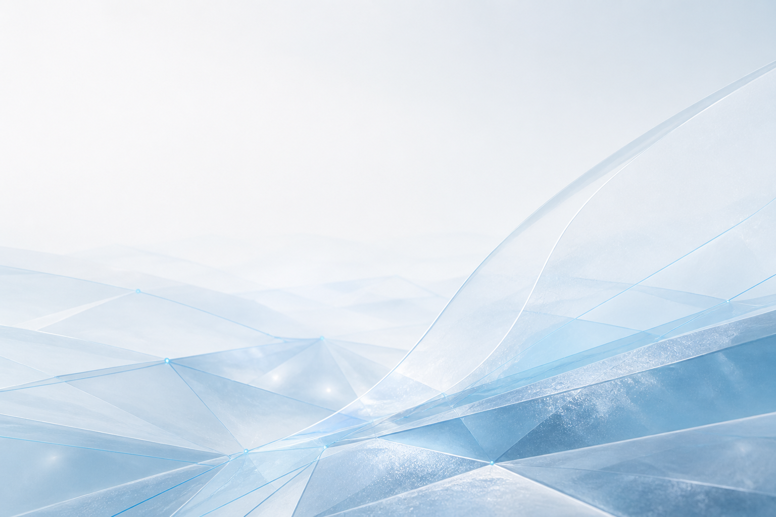 Camadas glaciais luminosas usadas como expressão visual de construção de produto.